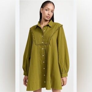 Free People Cherry Mini Dress - Green